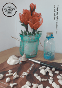 [Abaca Sinamay Handicraft] 25 pcs. Rose-Inspired Flower Decor
