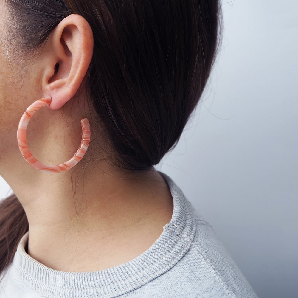 Image of *SALE* Blush Hoop Earrings