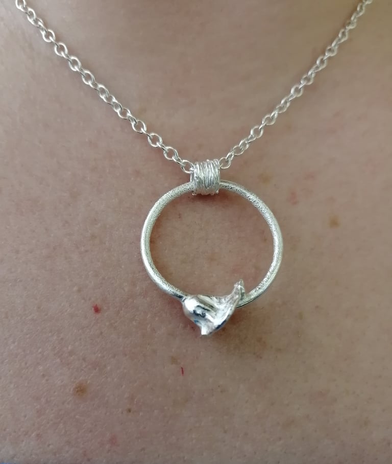 Floral Oval Wrap Pendant 