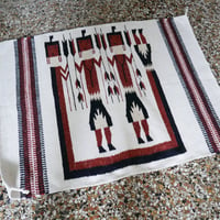 Image 5 of Vintage Native American Navajo Wool Yei Rug