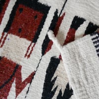 Image 1 of Vintage Native American Navajo Wool Yei Rug