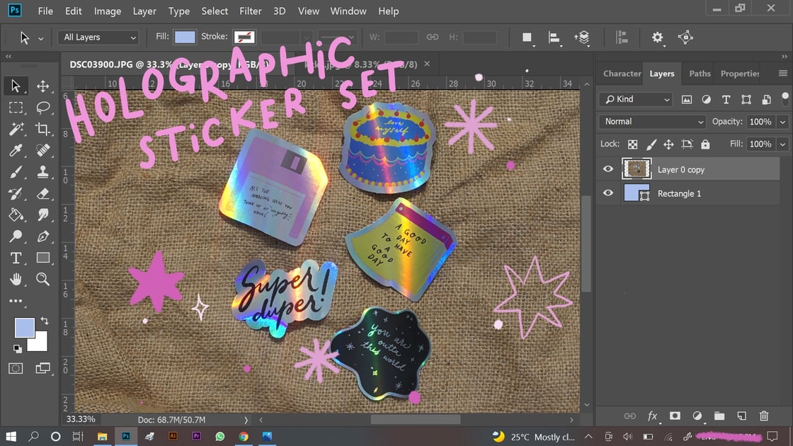 Image of Good Vibes Holo Sticker Set