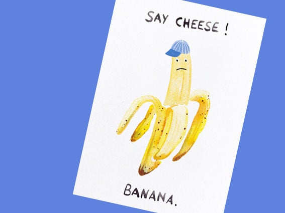 Image of POSTKARTE Say Cheese! Banana