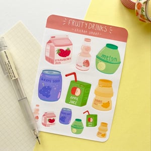 Image of Fruity Drinks Sticker Sheet