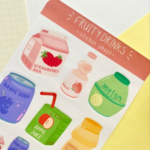 Image of Fruity Drinks Sticker Sheet