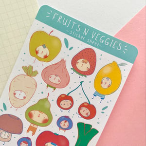 Image of Mini Fruits N Veggies Sticker Sheet