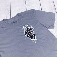 Image 1 of Heart Bleeds T-Shirt Grey