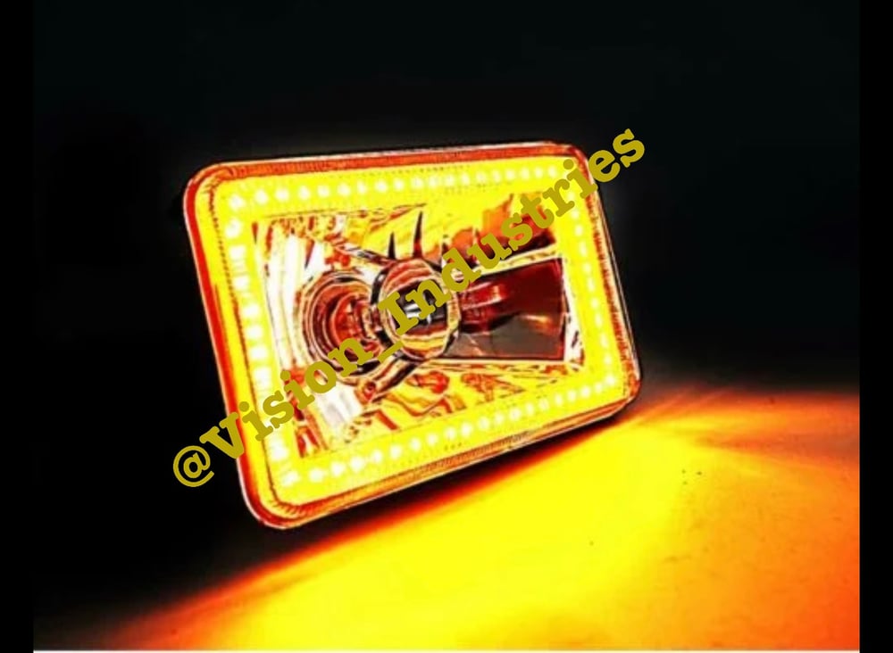 Image of #Octane 4X6 SMD AMBER/GOLD HALO SUPER BRIGHT SET (4) SELECT FROM DROP DOWN BOX