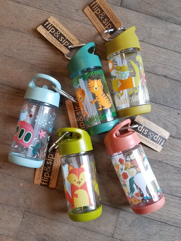 Image of Flip & Sip 12 oz Kids Reusable Water Bottle