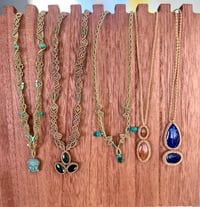 Image 4 of Kyanite Pendant Micro Macrame Necklace