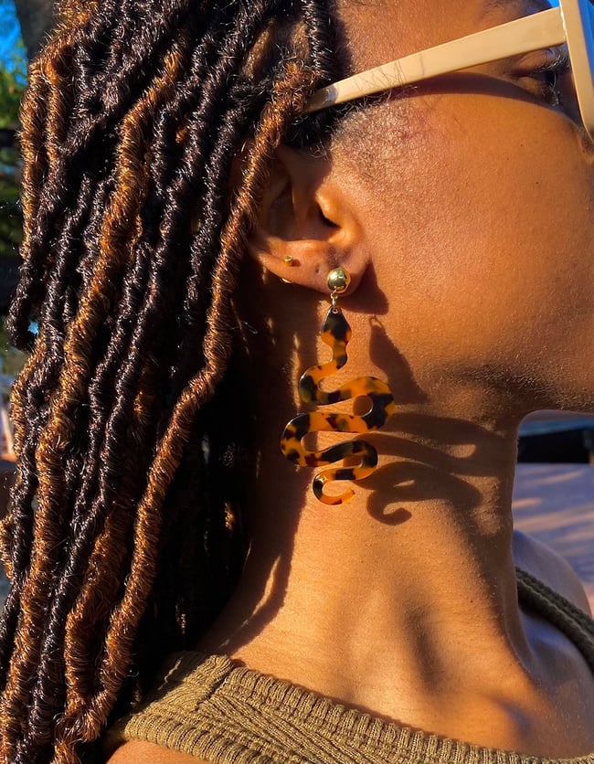 Eden Earrings in Brown