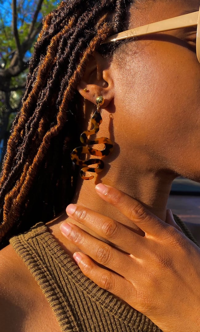 Eden Earrings in Brown