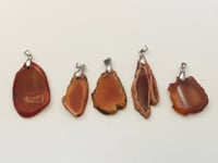 Image 1 of RED AGATE POLISHED PENDANT (WARRIOR STONE) 