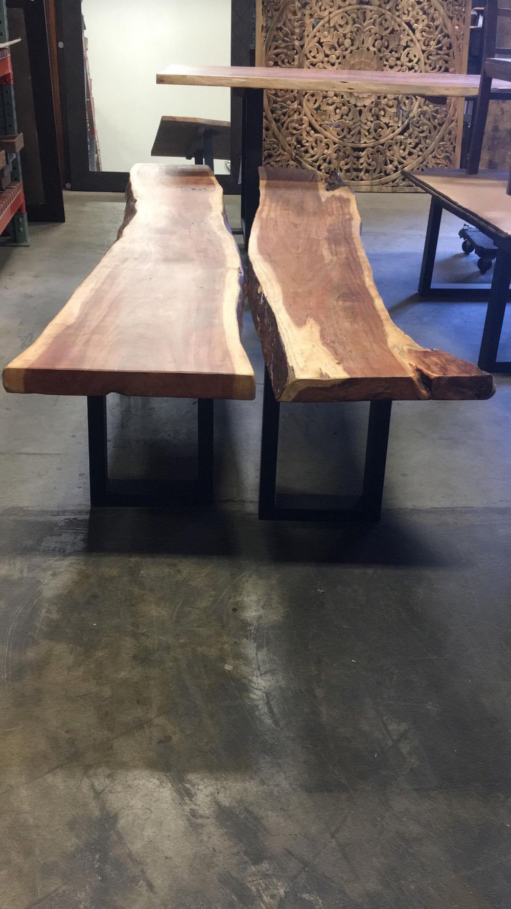 Image of Live edge benches 