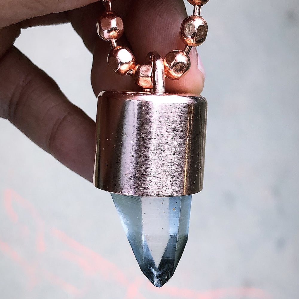 Image of Lemurian Quartz Crystal Key Necklace