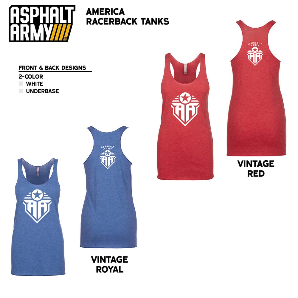 Image of AMERICA Racerback Tanks