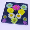 'flower power' medium square coaster