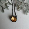 Gold Leafed Cup Necklace 