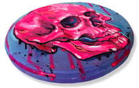 Image 2 of “HOT PINK SKULL” ORIGINAL PAINTING BY NIKITA ROSALIND 8”x8” 