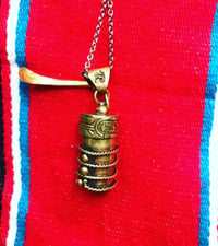 Image 1 of Heiroglyph magick glitter pot necklace 