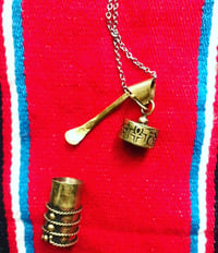 Image 2 of Heiroglyph magick glitter pot necklace 