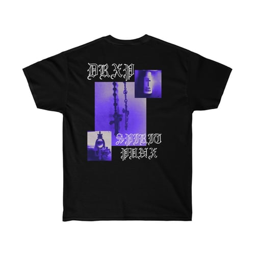 Image of SPIRIT PUNX DARK BLUE/ BLACK SHORTSLEEVE TEE