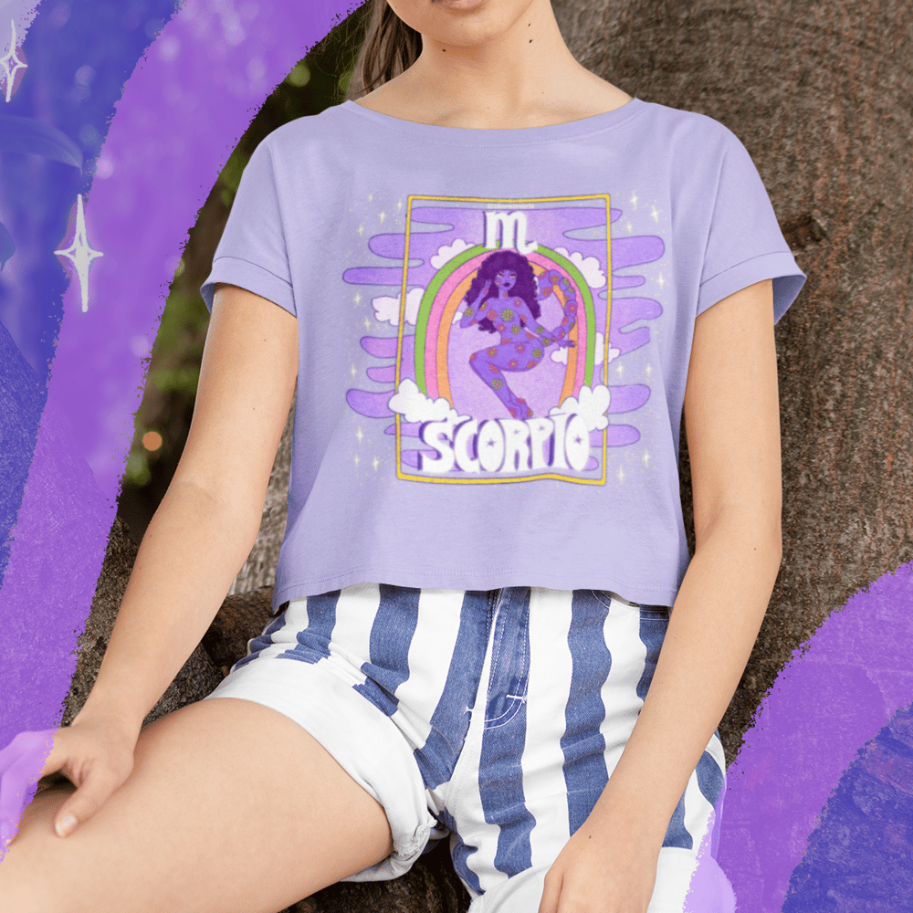 Image of SCORPIO ASTROLOGY CROP TEE