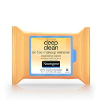 Neutrogena Deep Clean Oil Free Makeup Remover Cleansing Wipes, 25 Count