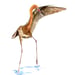 Image of Egret in the city, nature-inspired watercolor artwork