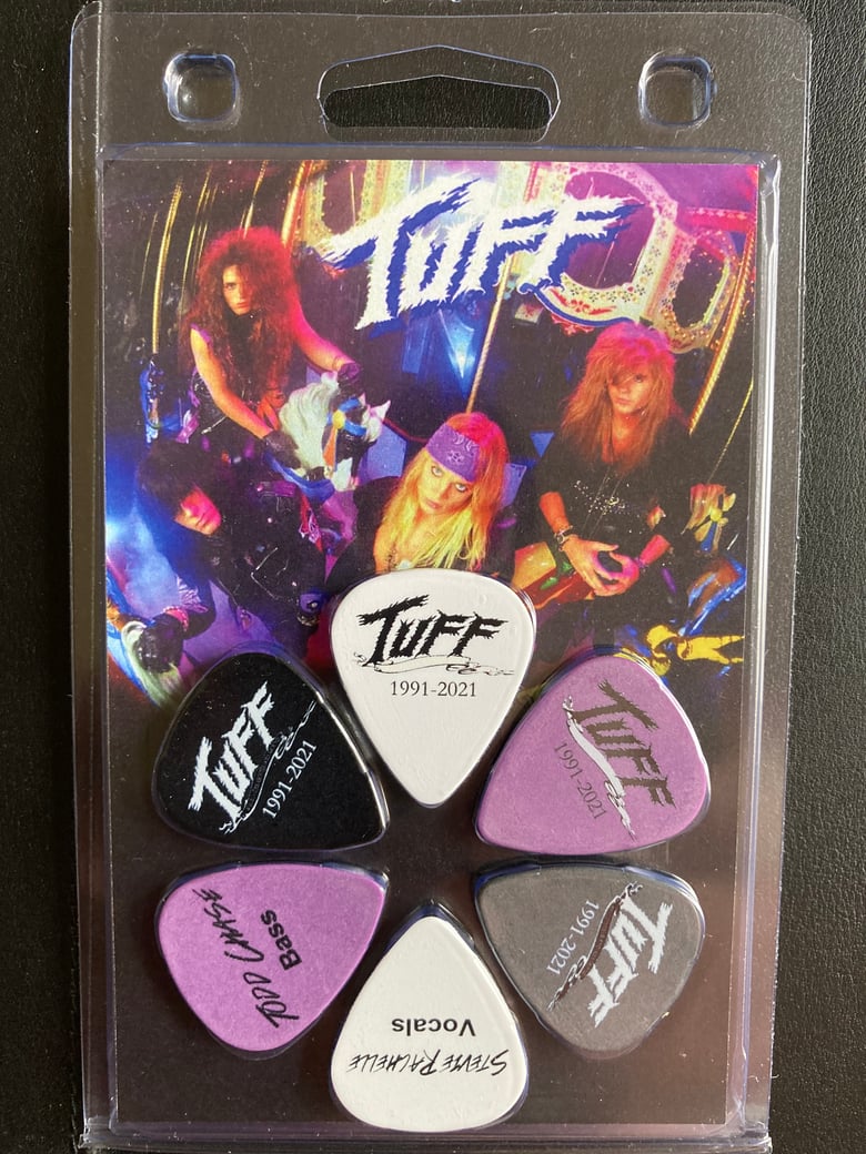 Image of Tuff 30th Anniversary of "What Comes Around Goes Around" 1991-2021 Collectible Guitar Pick 6-Pack