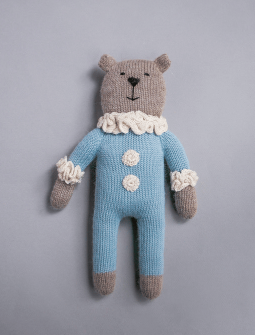 Image of teddy knit toy | blue
