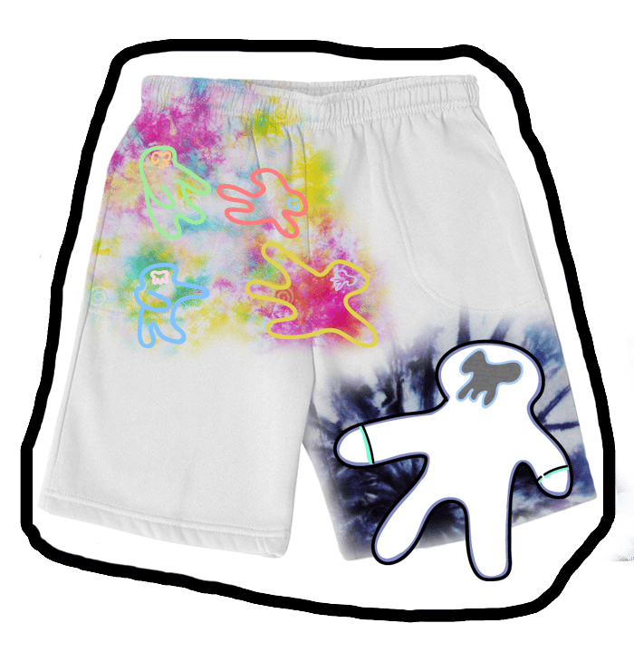 Demon Dyed Shorts - WHITE