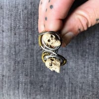 Image 3 of Bone skull ring