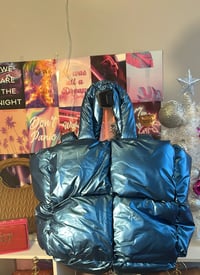 Blue Puffer purse 