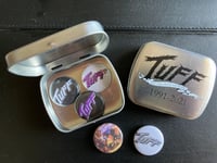 Image 1 of Tuff 30th Anniversary "What Comes Around Goes Around" 1991-2021 Collectible Pin Tin + Pins