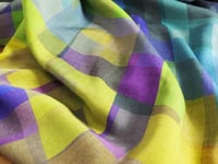 Image 4 of Merino-Silk Stained Glass Mauve Button Shawl/Scarf