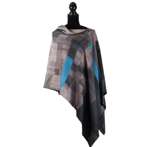 Image of Merino-Silk Stained Glass Button Shawl/ Scarf