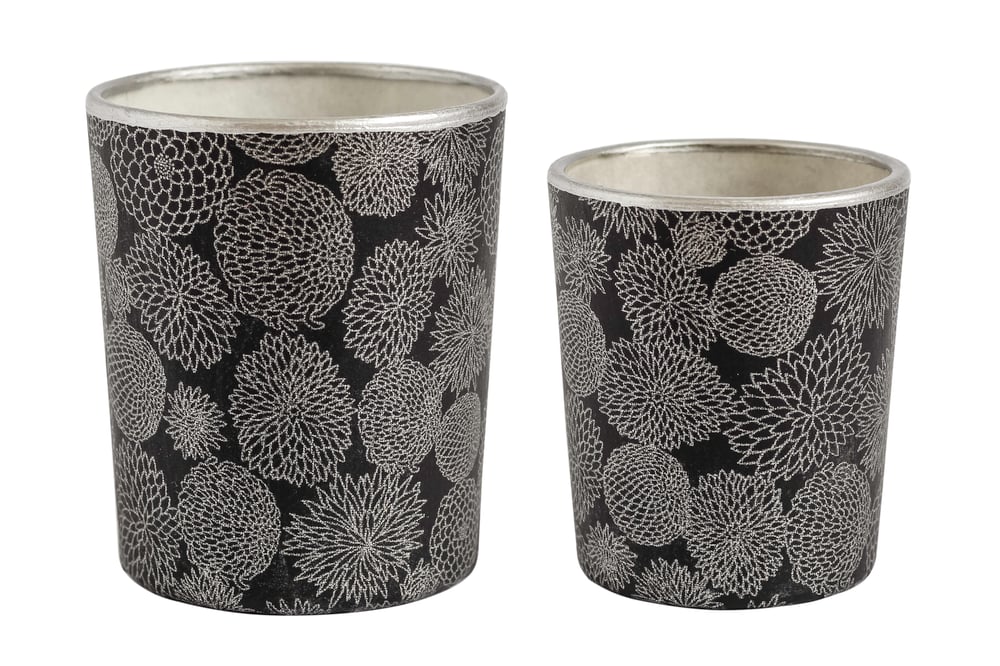 Image of Candle holders * Chrysanthemum * Silver