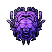 Medusa holographic sticker