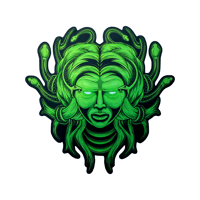 Medusa 2.0 holographic sticker