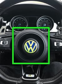 Image 4 of X1 Vw Golf Mk7 Steering wheel Airbag Ring Sticker 