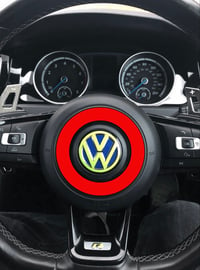 Image 3 of X1 Vw Golf Mk7 Steering wheel Airbag Ring Sticker 