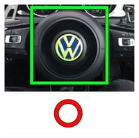 Image 1 of X1 Vw Golf Mk7 Steering wheel Airbag Ring Sticker 