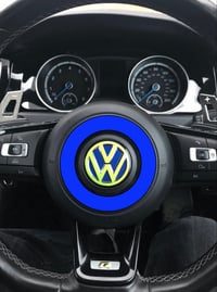 Image 5 of X1 Vw Golf Mk7 Steering wheel Airbag Ring Sticker 