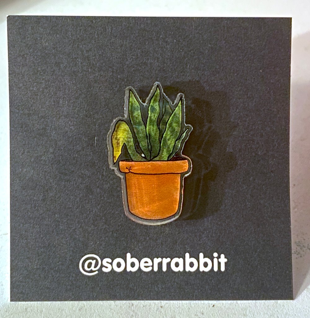 Sad Houseplant Pin