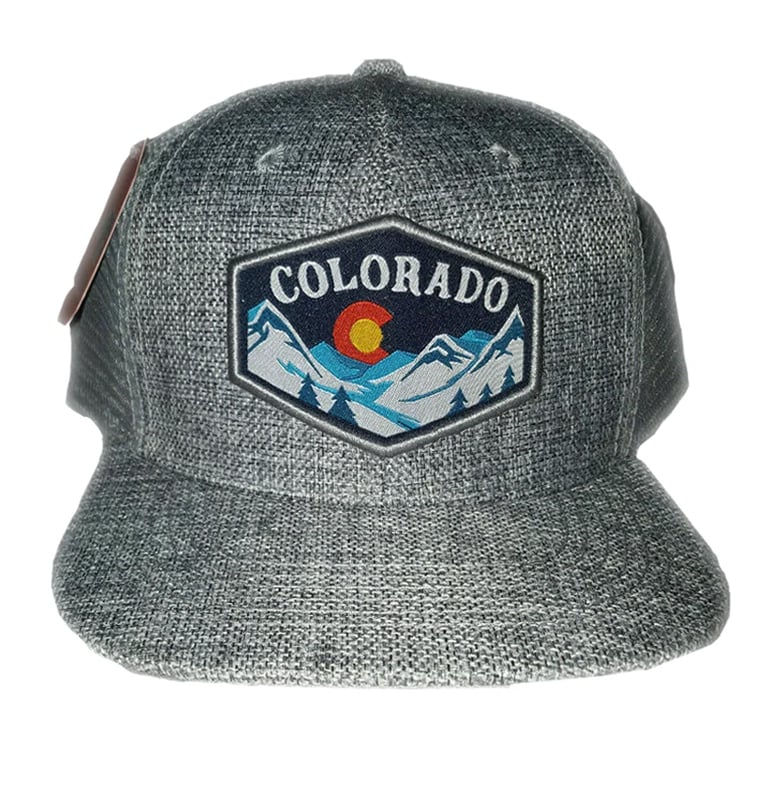 Image of GREY COLORADO STATE MESHBACK SNAPBACK HAT 