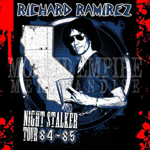 RICHARD RAMIREZ "Night Stalker Tour 84-85" T-shirt