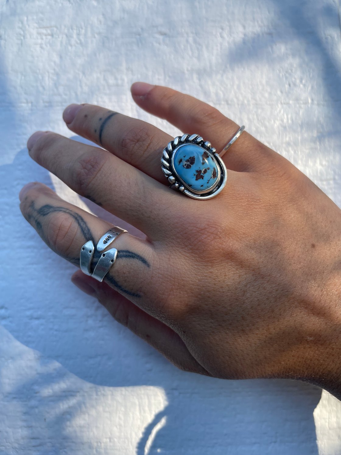 Image of Lavender Turquoise Adjustable Ring