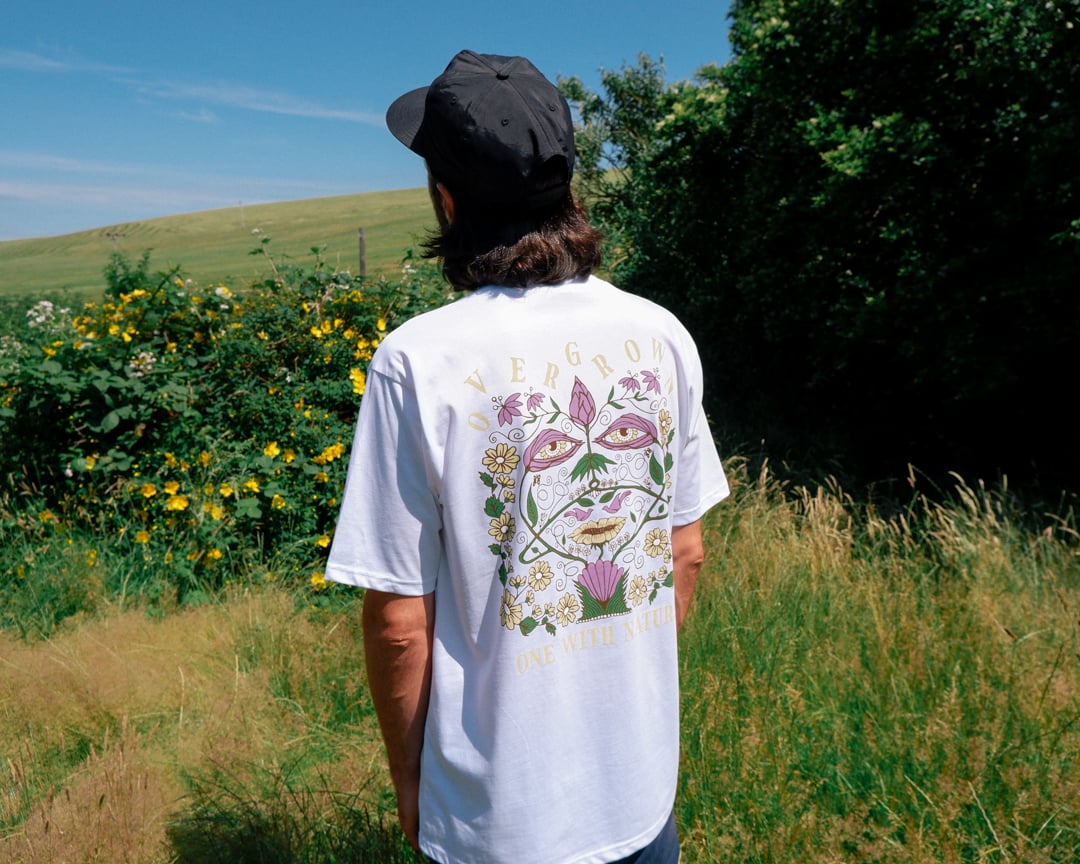 Antage Tørke industri ONE WITH NATURE' TEE IN WHITE | Overgrown.Co