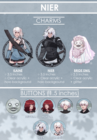 Image 1 of Nier Charms and Buttons